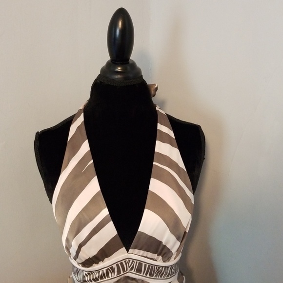 EUC BCBGMAXAZRIA Luxurious Silk Halter Dress - Picture 3 of 8